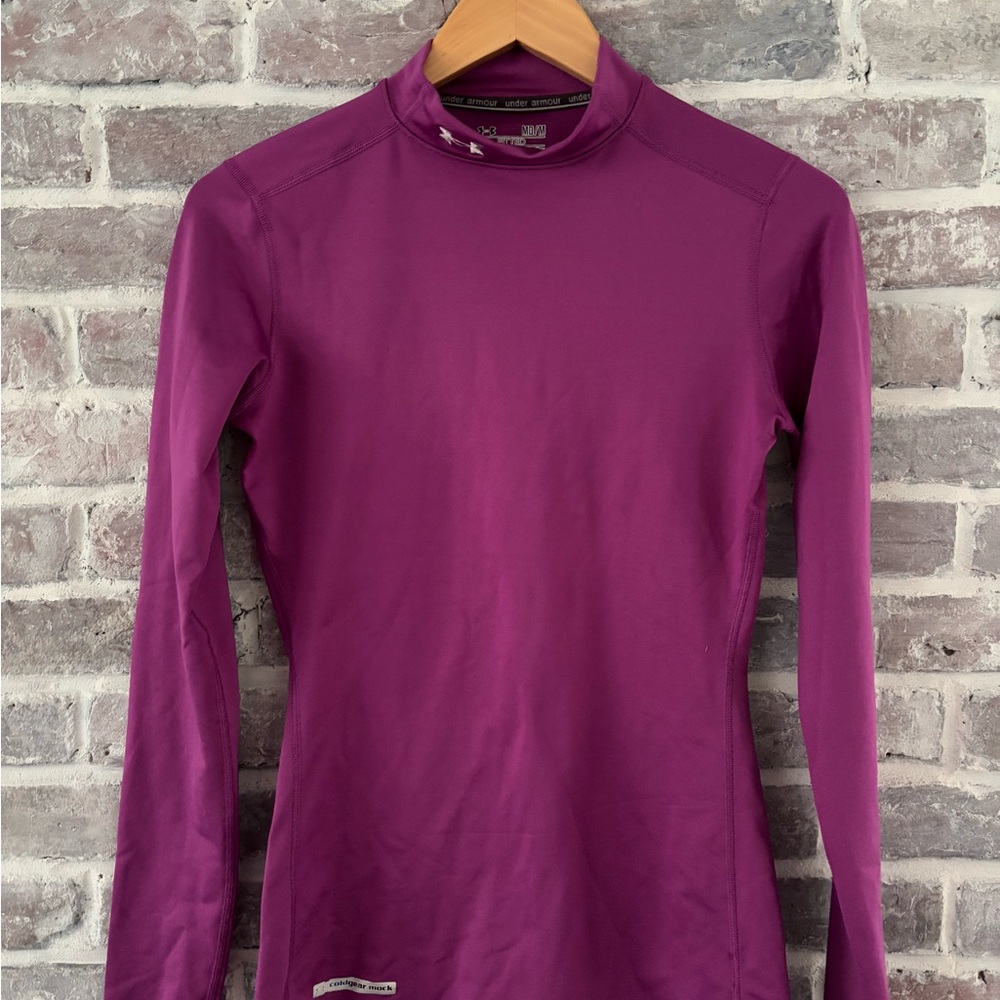 Under Armour Pink and Purple Fitted Long Sleeve Bodysuit